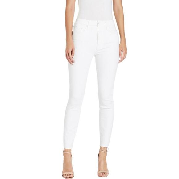Mother Jeans 25 High Waisted Looker Ankle Fray White Fairest Of Them All Skinny - Picture 1 of 16